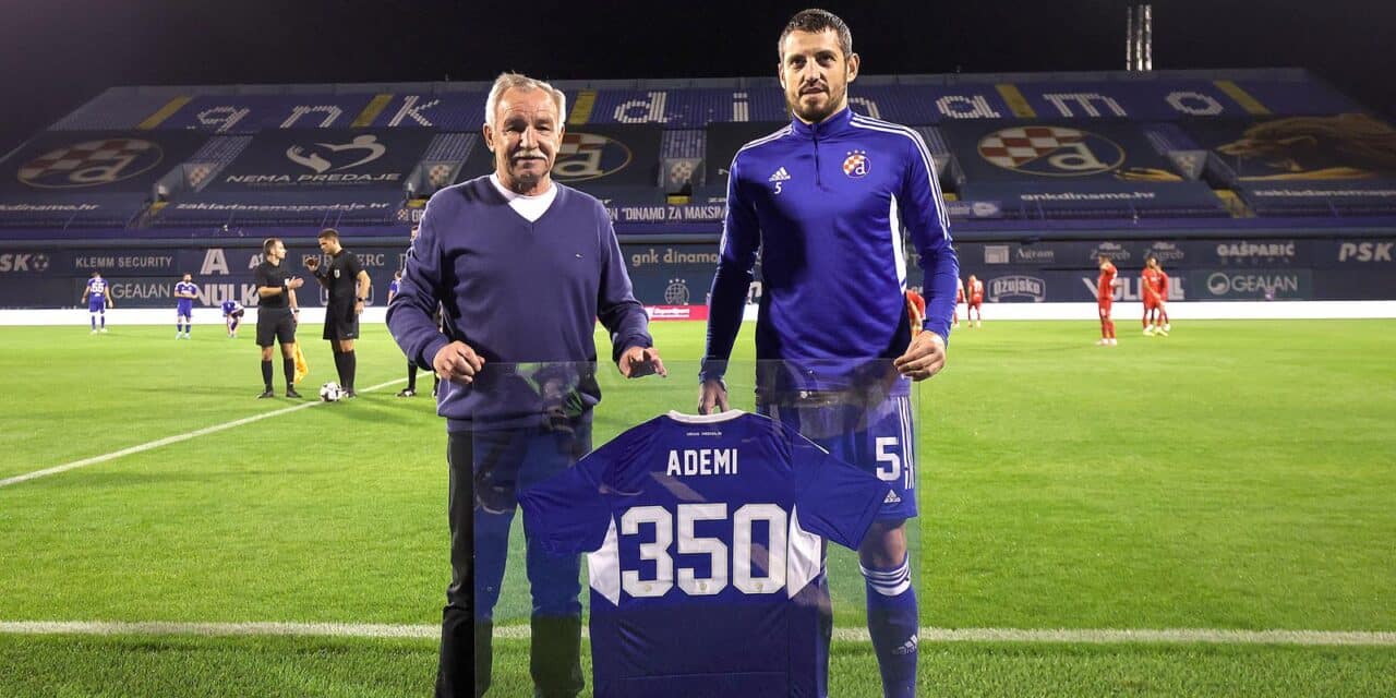 Zagreb: Arijan Ademi dobio je majicu za jubilarni 350. službeni nastup
