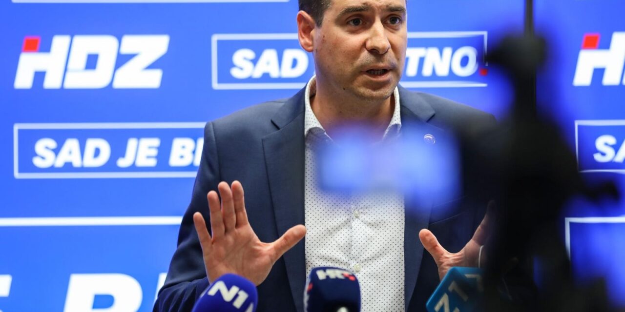 Zagreb: Predsjednik GO HDZ-a Mislav Herman obratio se medijima