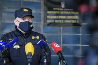 Zagreb: Konferencija za medije načelnika policije nakon održanog prosvjeda protiv COVID potvrda