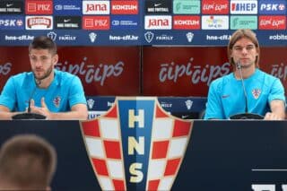 Doha: Andrej Kramarić i Borna Sosa na konferenciji za medije hrvatske nogometne reprezentacije