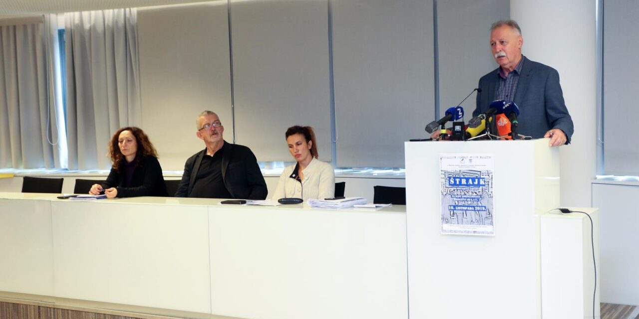 Zagreb: Na konferenciji za medije SHU i NSZSŠH najavljen prosvjed učitelja za ponedjeljak