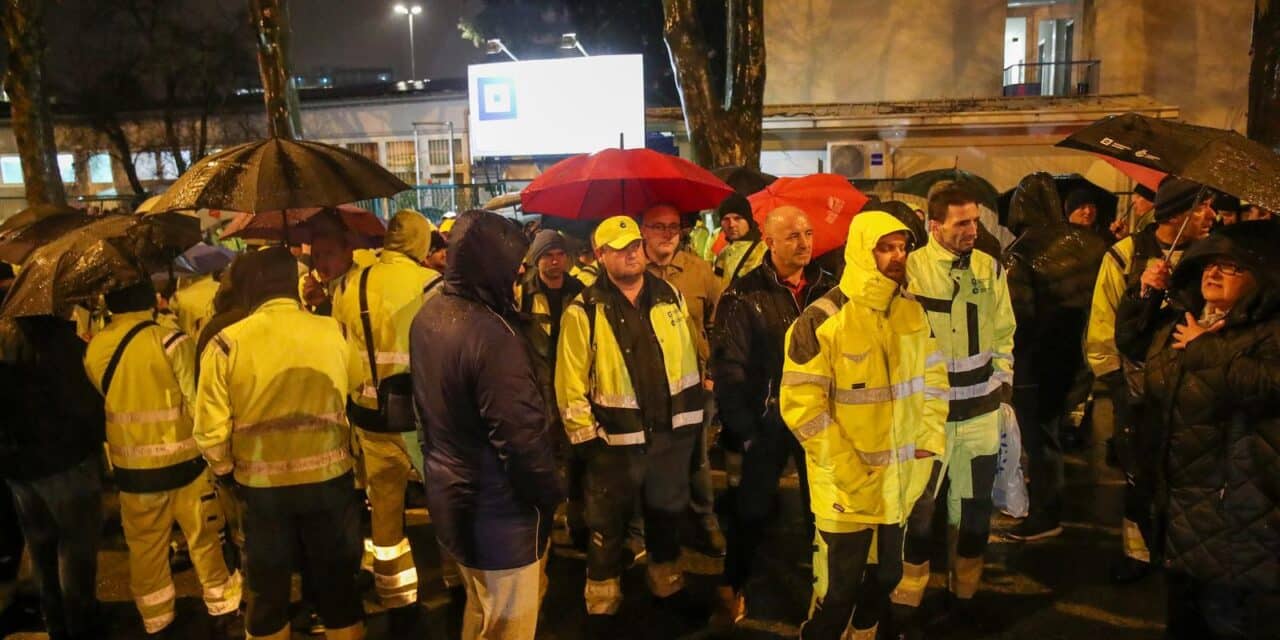 Zagreb: Polusatni prosvjed radnika Čistoće