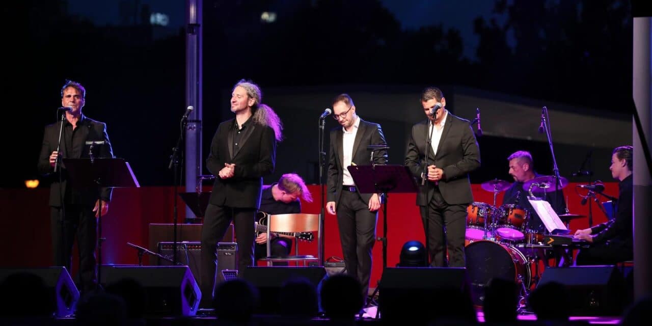 Zagreb: Koncert 4 tenora u na pozornici ispred KD Vatroslava Lisinskog
