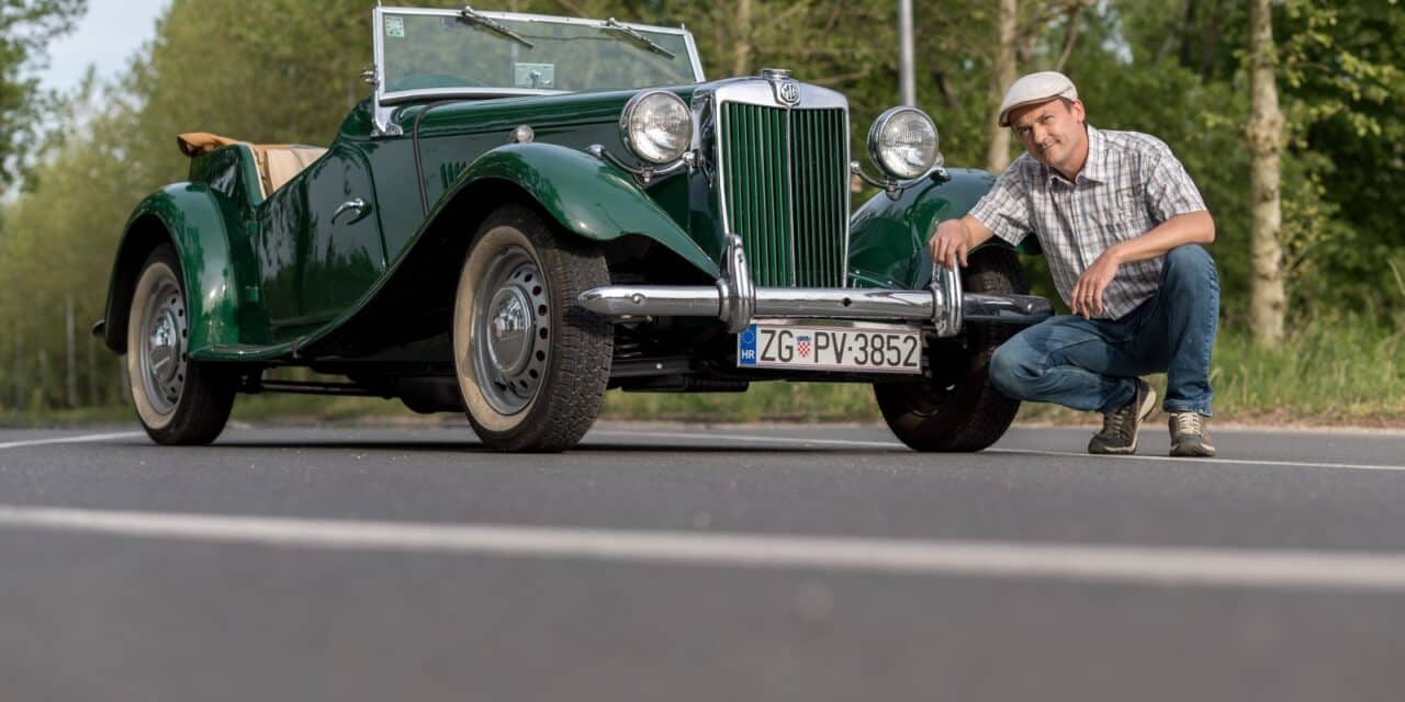 Zagreb: Oldtimer automobil MG TD iz 1950., vlasnika Andreja Hanžeka