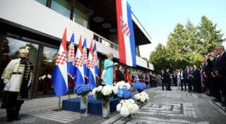 Zagreb: Svečani prijem povodom Dana državnosti u Uredu predsjednice