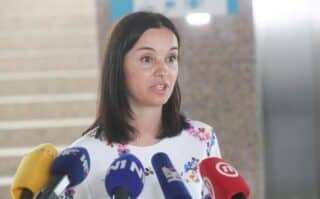 Uoči sastanka užeg kabineta Vlade RH  Marija Vučković dala izjavu za medije