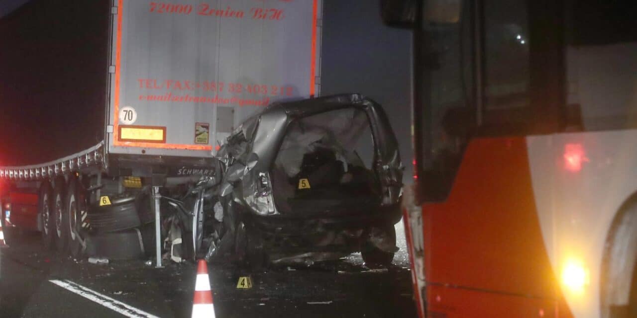 Ivanić-Grad: Sudar automobila, autobusa i kamiona na autocesti A3