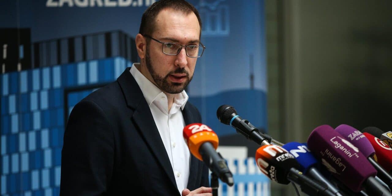 Zagreb: Tomislav Tomašević i Danijela Dolenec održali konferenciju za medije