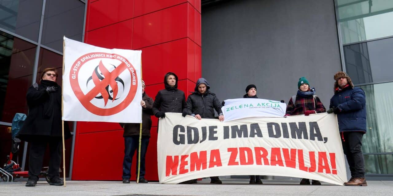 Zagreb: Konferencija za medije Zelene akcije i Građanske inicijative pod geslom Stop spalionici Rebro KBC Zagreb!