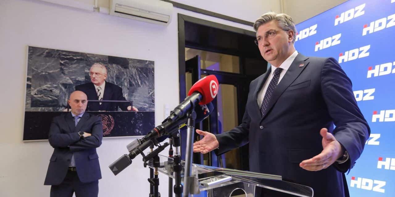 Zagreb: Andrej Plenović dao je izjavu medijima nakon sjednice Predsjedništva HDZ-a