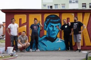 Zagreb: Ekipa umjetnika vratila život popularnom muralu Spocka na Trešnjevci
