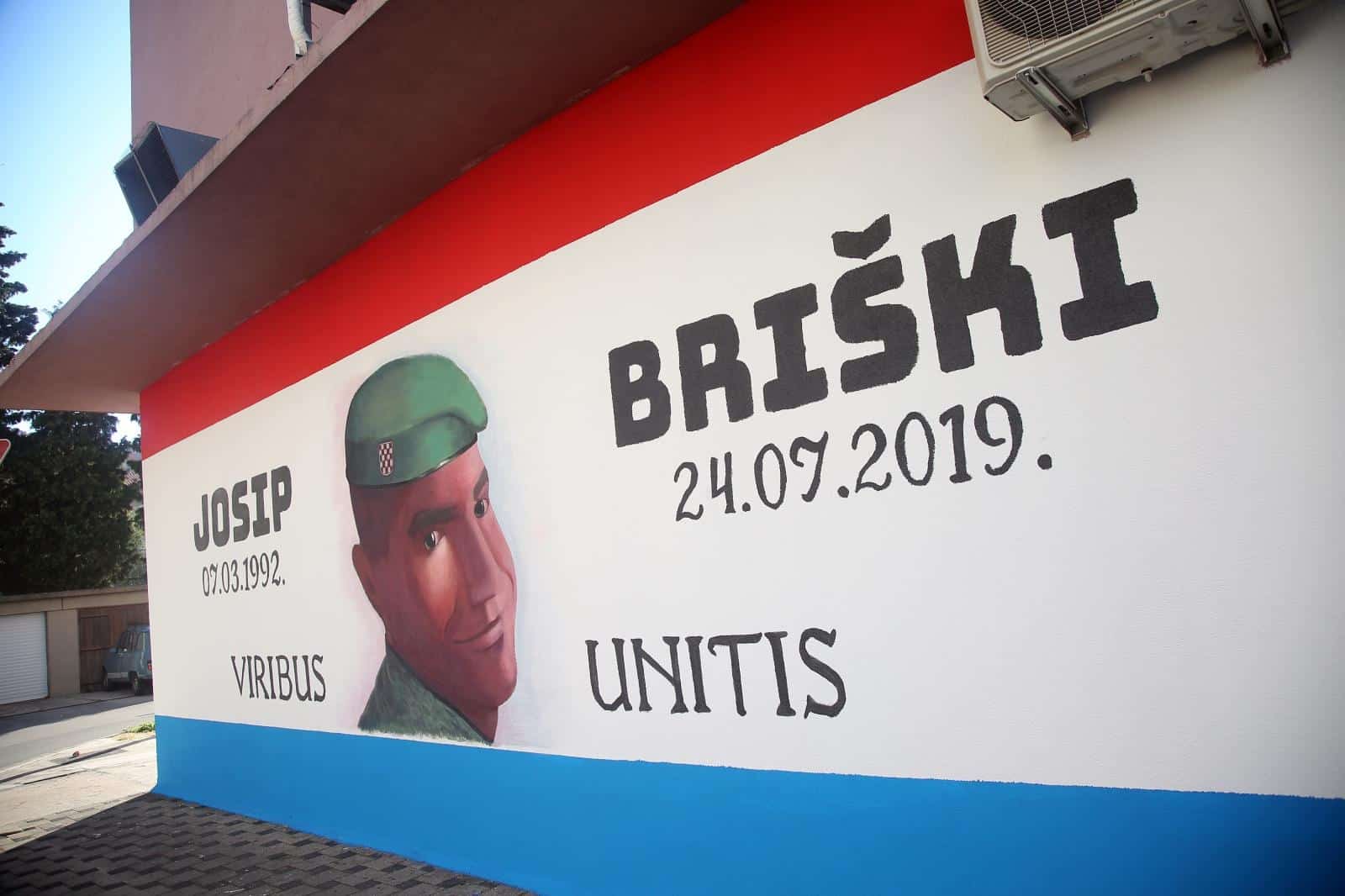 Šibenik: Završen mural skupniku Josipu Briškom, stradalom vojnku HV u Afganistanu