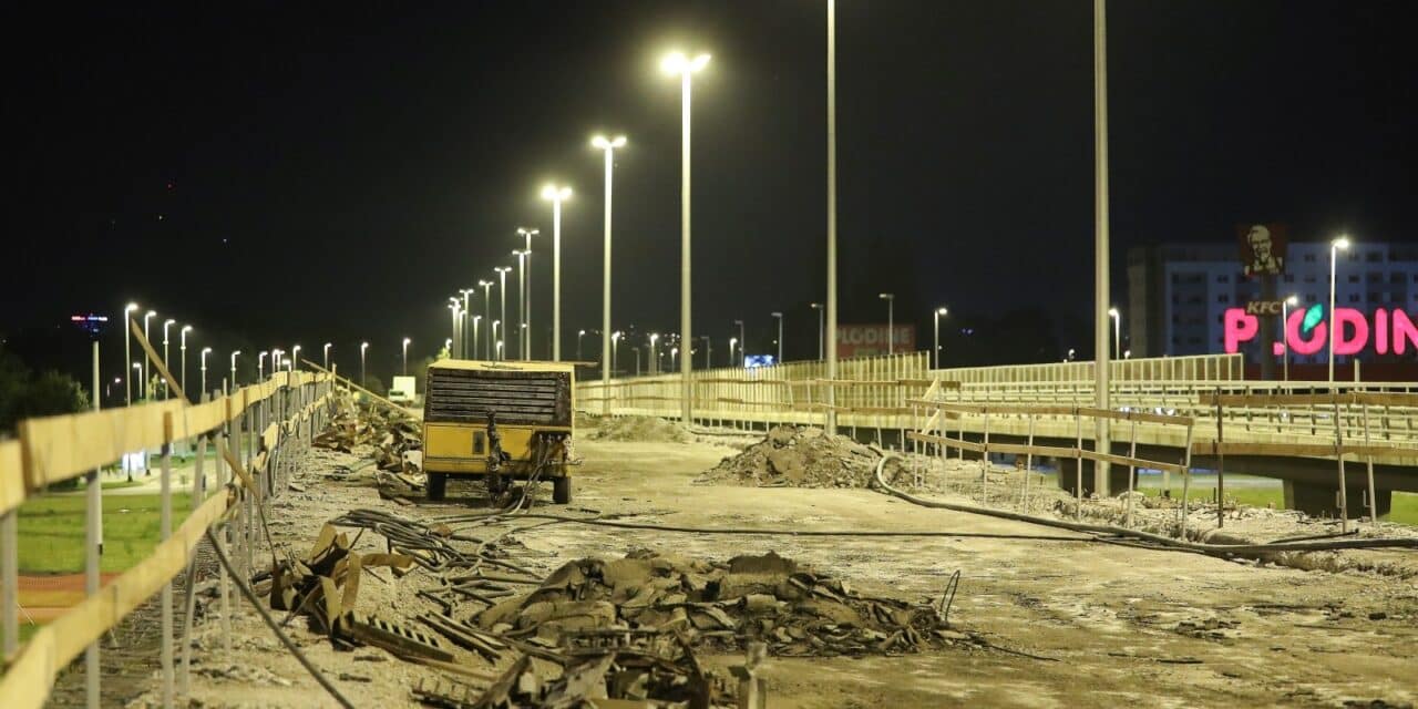 Zagreb: Tijekom noći nema radova na sanaciji zapadnog kolnika mosta Mladosti