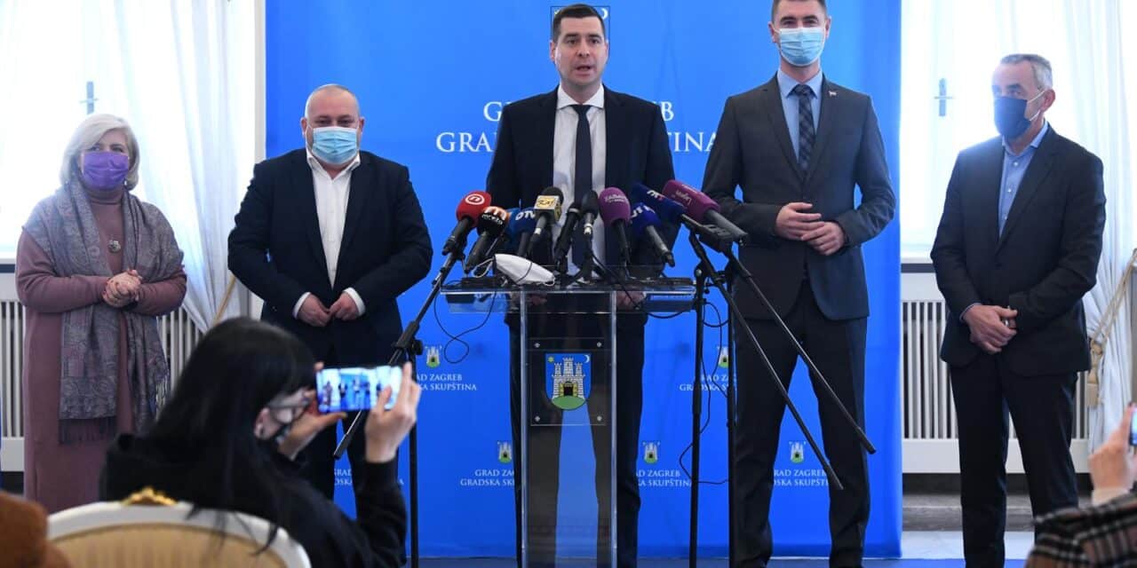 Zagreb: Konferencija za medije Kluba gradskih zastupnika HDZ-a i HSLS-a