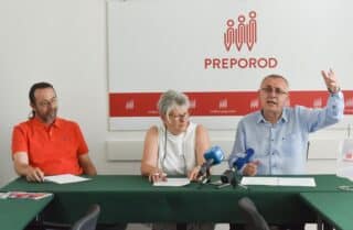 Zagreb: Sindikat zaposlenika u hrvatskom školsku Preporod održao konferenciju za medije