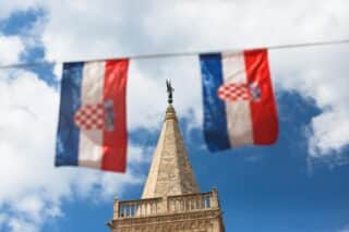 Hrvatske zastave u Zadru povodom Dana državnosti