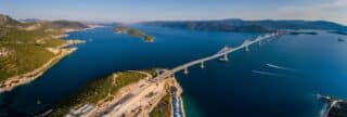 Fotografije iz zraka Pelješkog mosta