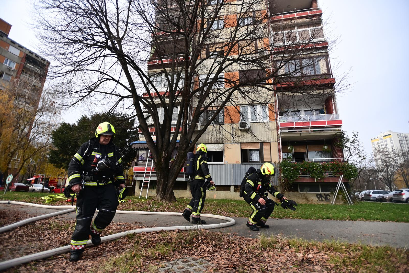 Požar na Peščenici, gori neboder, spašeni baka i pas