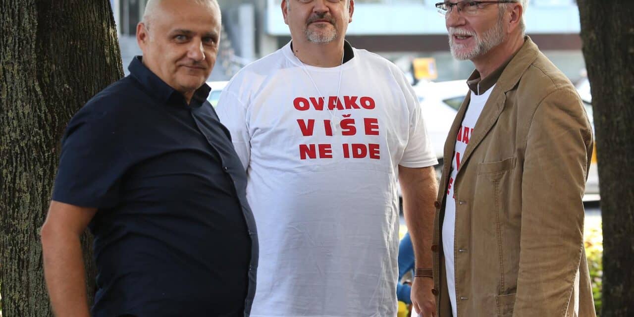 Zagreb: Prosvjed Sindikata pravosudne policije ispred Ministarstva pravosuđa