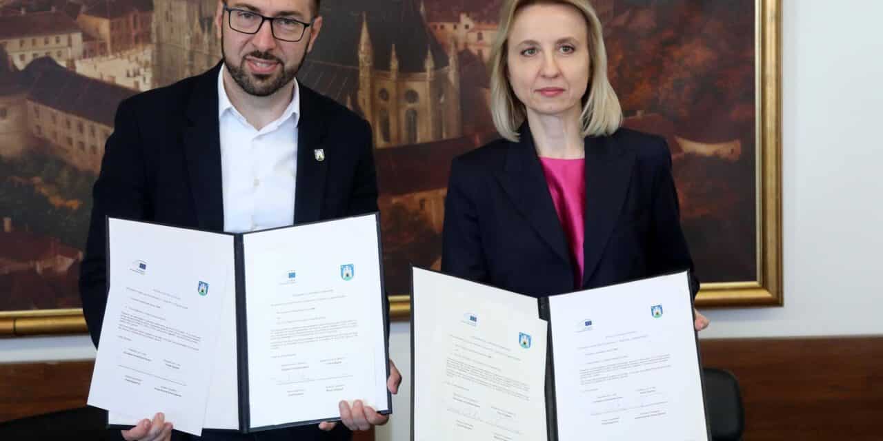 Zagreb: Tomislav Tomašević i Teresa Czerwinska potpisali ugovor za financiranje projekta ZA-GREEN