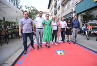 Zagreb: Zamjenik gradonačelnika Luka Korlaet na  otvorenju projekta Mala Martićeva – Asphalt Art Initiative