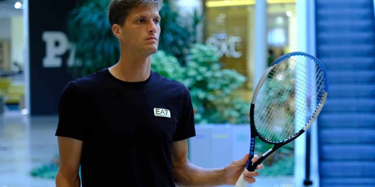 Zagreb: Druženje djece s mladim hrvatskim Davis cup reprezentativcima Bornom Gojom i Ninom Serdarušićem