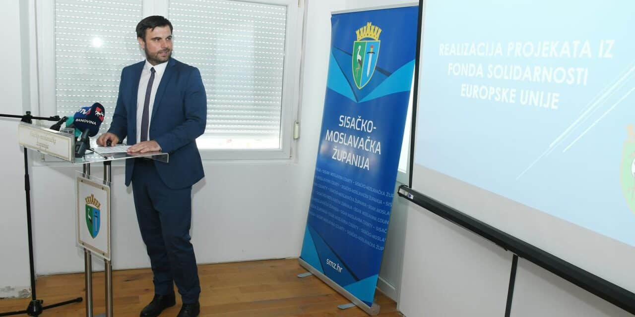 Sisak: Predstavljeni projekti obnove u nadležnosti Sisačko-moslavačke županije financirane sredstvima Fonda solidarnosti EU