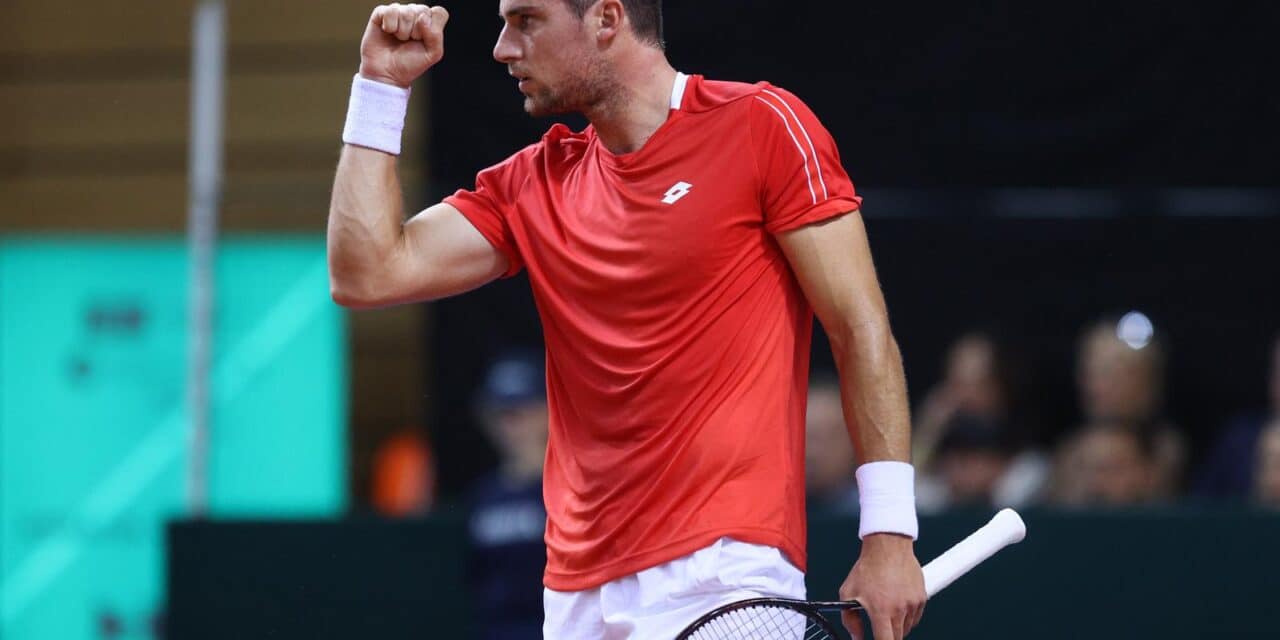 Rijeka: Borna Gojo i Dominic Thiem u drugom meču između Hrvatske i Austrije u kvalifikacijama Davis Cupa
