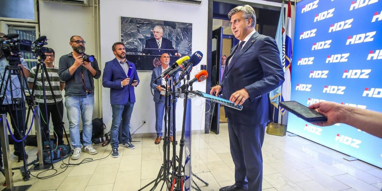Zagreb: Izjava za medije Andreja Plenkovića nakon sjednice Predsjedništva HDZ-a