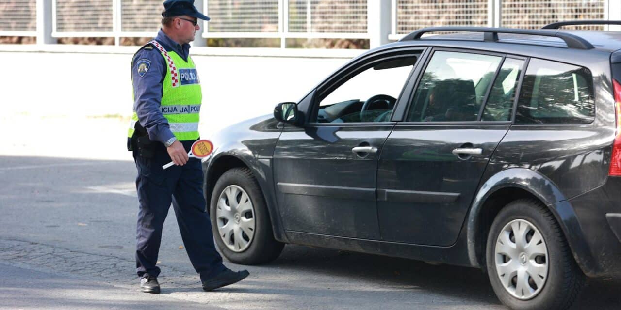 Policija na ulazu u Općinu Semeljci zbog svinjske kuge