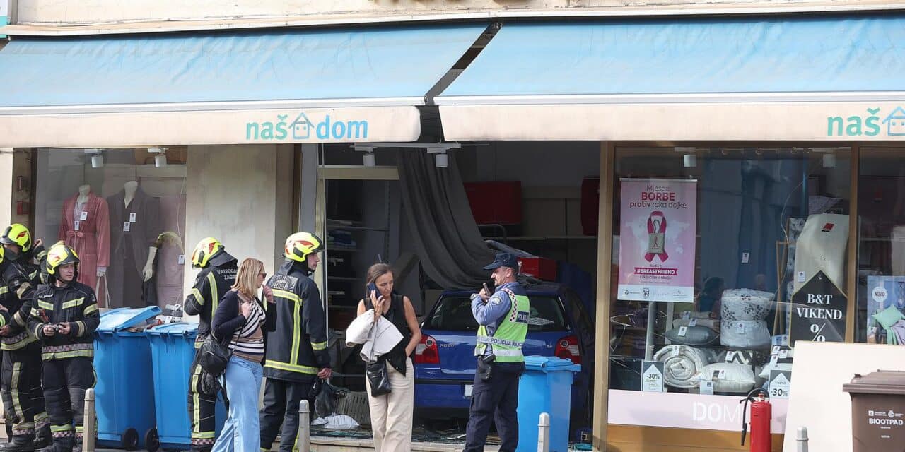 Zagreb: Autom uletio u trgovinu, dvoje ozlijeđenih