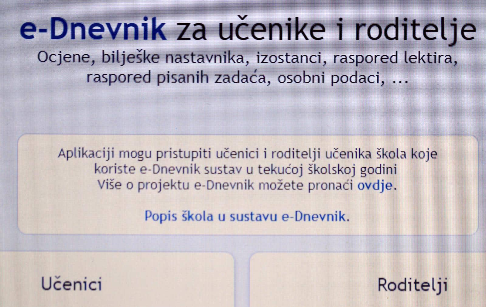 �kolski e-Dnevnik za u?enike i roditelje