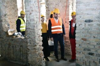 Petrinja: Župan Celjak obišao radove na obnovi zgrade Interpretacijskog centra baštine Banovine