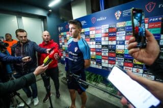 Zagreb: Nikola Moro i Martin Erlić obratili se medijima prije treninga reprezentacije