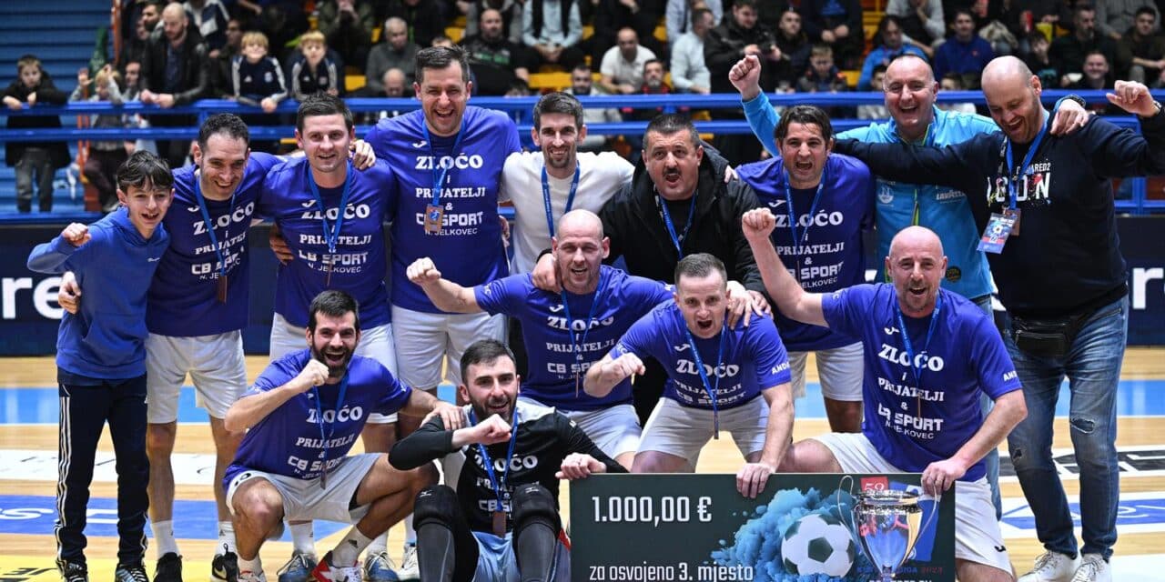 Zagreb: Malonogometni turnir Kutija šibica, utakmica veterana za 3. mjesto, CB Sport &amp; SC Flegar &amp; Zloco I.P. – Pulpit-Elkro