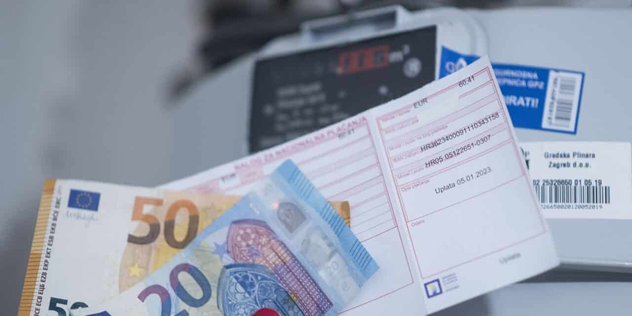 Cijena računa za plin iskazana u eurima