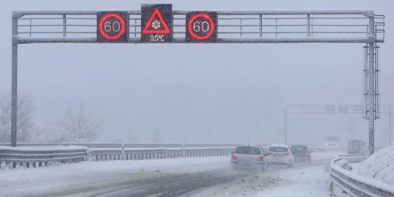 Snježni uvjeti na autocesti A1