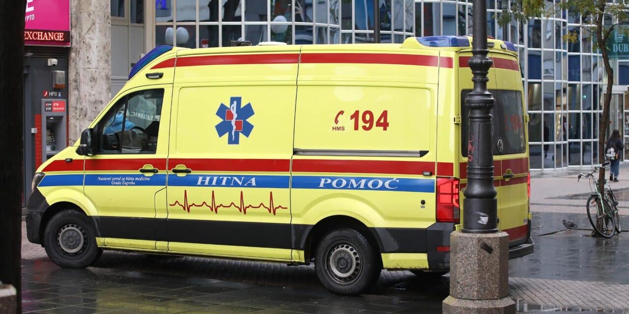 Zagreb: Vozilo Hitne pomoći na intervenciji