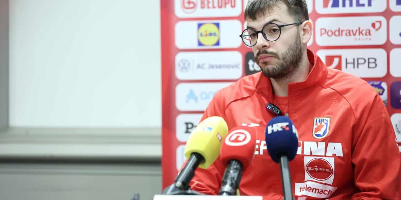 Koeln: Konferencija za medije nakon utakmice sa Islandom na kojoj su se okupljenima obratili izbornik Goran Perkovac i igrač Filip Glavaš