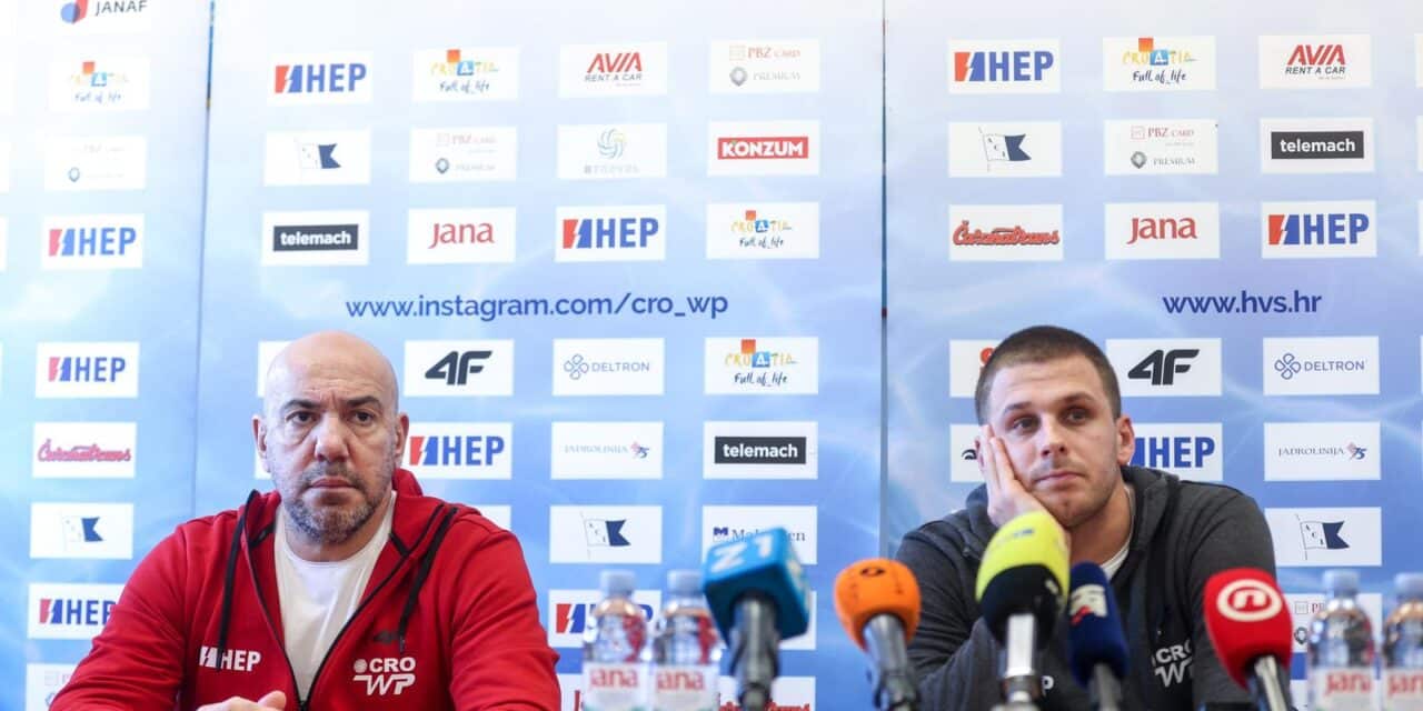 Zagreb: Konferencija za medije hrvatske vaterpolo reprezentacije uoči odlaska na Svjetsko prvenstvo