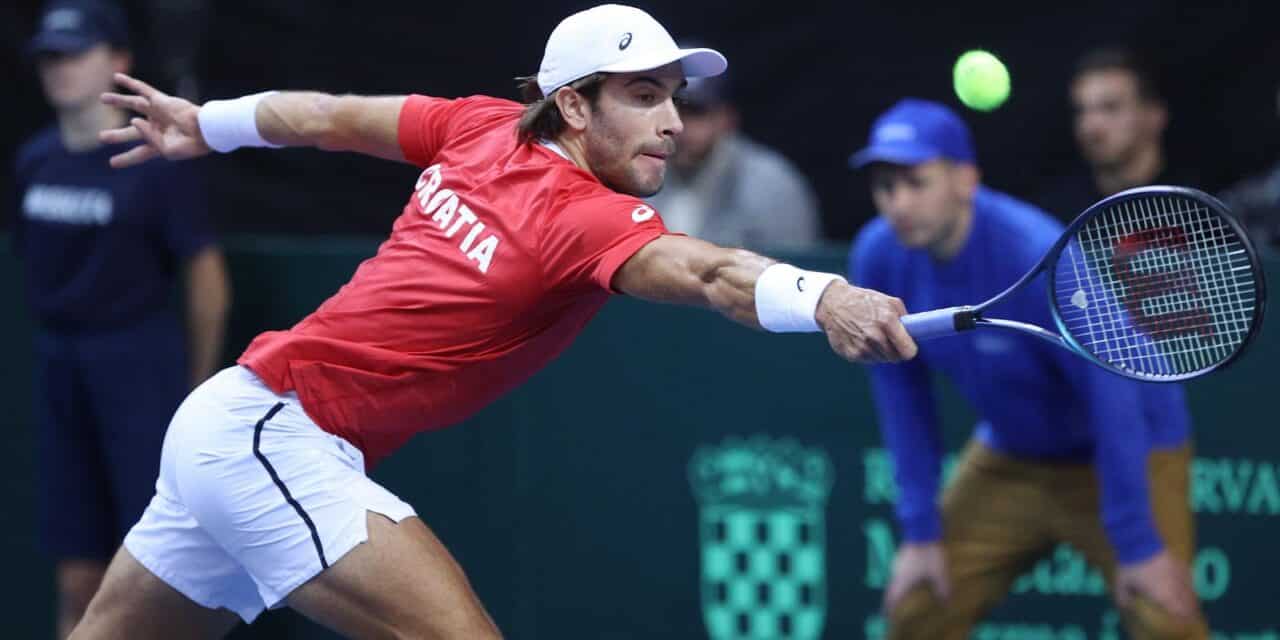 Rijeka: Borna Ćorić i Dominic Thiem u četvrtom meču između Hrvatske i Austrije u kvalifikacijama Davis Cupa