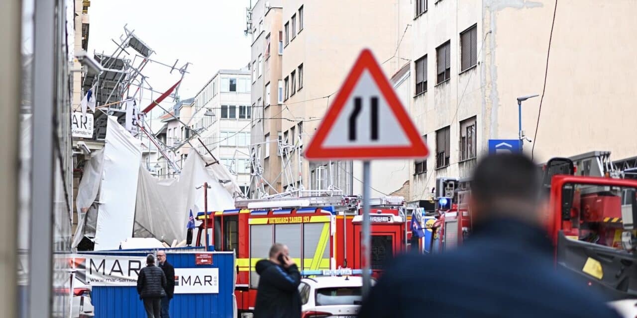 Zagreb: Urušila se skela sa zgrade u Petrinjskoj ulici