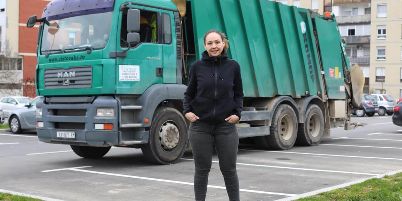 Žena koja ruši stereotipe: Jelena je prva i jedina vozačica kamiona u karlovačkoj Čistoći