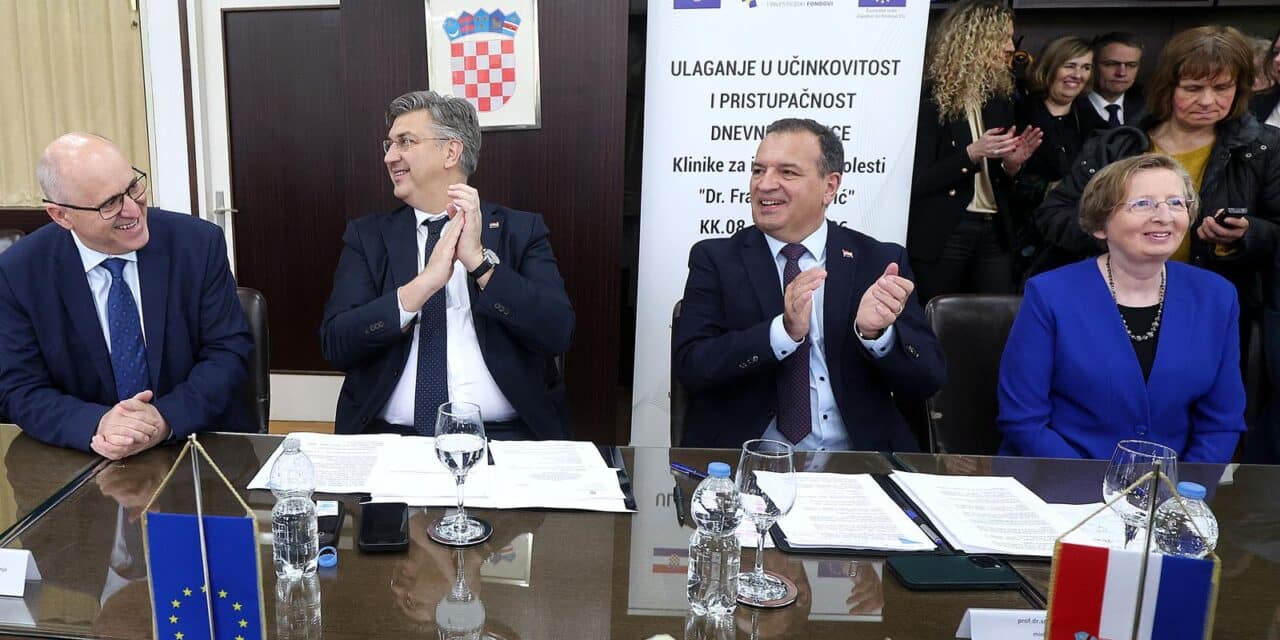Zagreb: Andrej Plenković obišao je gradilište Klinike za infektivne bolesti dr. Fran Mihaljević