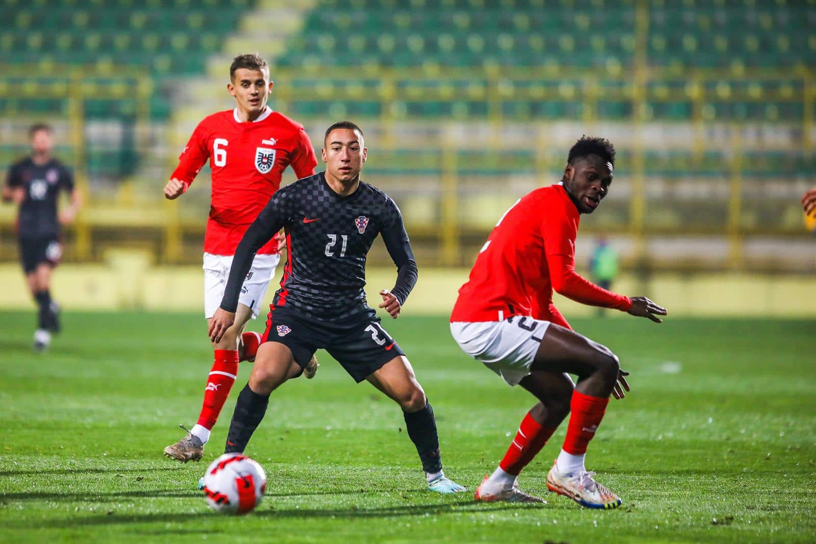 Pula: Prijateljska nogometna utakmica U21 između reprezentacija Hrvatske i Austrije