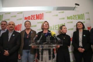 Zagreb: Izvanredna konferencija za medije stranke Možemo! uoči suradnje sa SDP-om