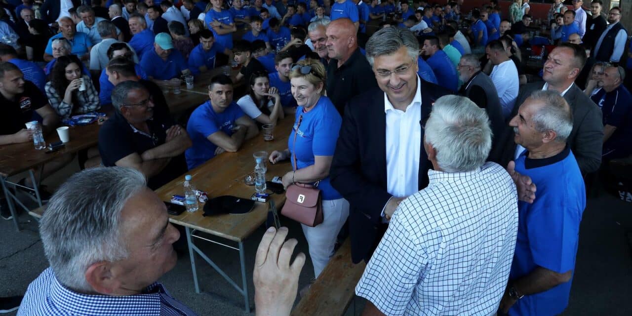 Velika Gorica: Andrej Plenković na predizbornom skupu HDZ-a