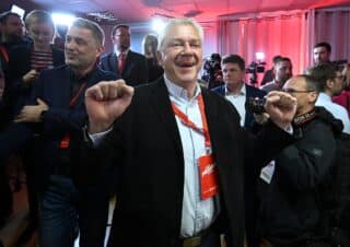 Zagreb: Doček izbornih rezultata u stožeru koalicije Rijeke pravde