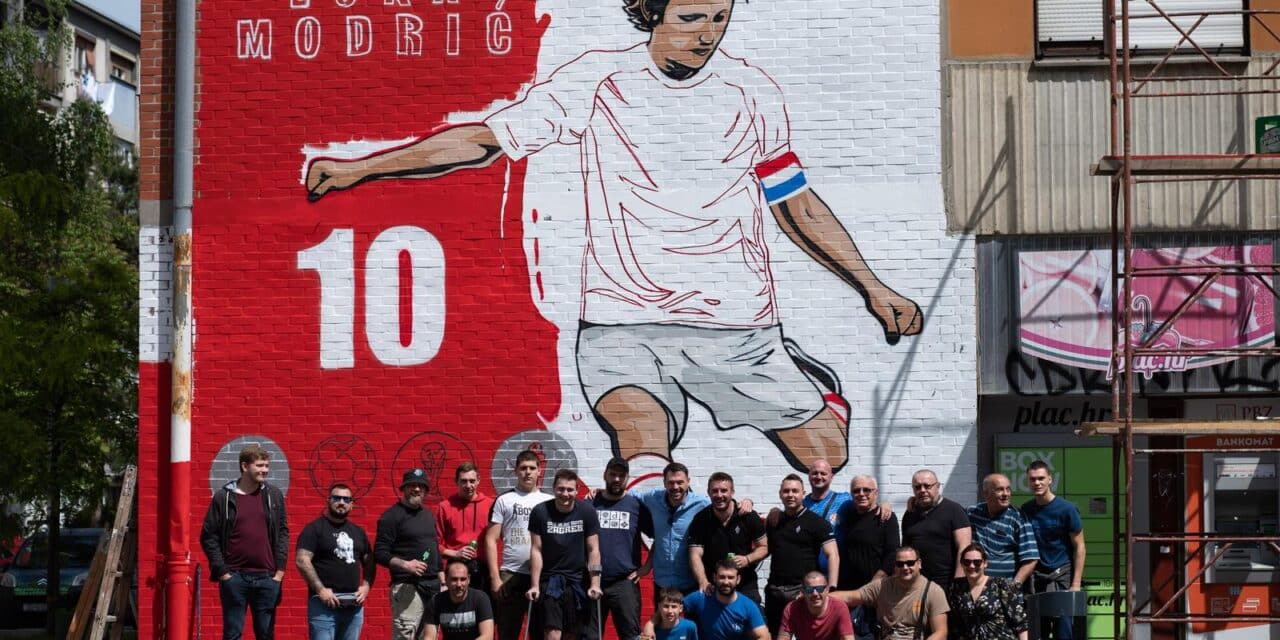 Zagreb: Napravljen mural posvećen Luki Modrić