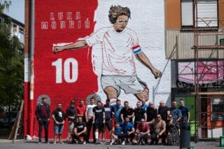 Zagreb: Napravljen mural posvećen Luki Modrić